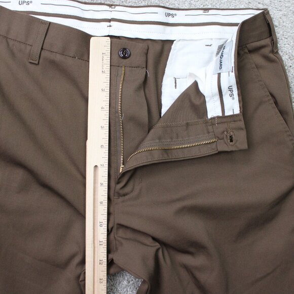 WearGuard UPS Work Pants Men 38x32 Brown Flat Front Utility Cargo Uniform Chinos - Picture 9 of 13